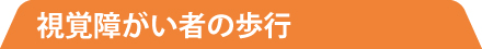 視覚障がい者の歩行